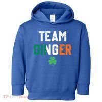 Cute Red Head Team Ginger St Patricks Day Green Irish Flag Funny Gift Toddler Hoodie thumb 0