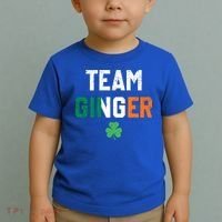 Cute Red Head Team Ginger St Patricks Day Green Irish Flag Funny Gift Toddler T-Shirt thumb 2