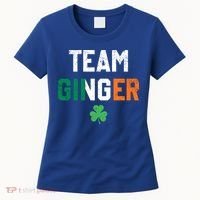 Cute Red Head Team Ginger St Patricks Day Green Irish Flag Funny Gift Women's T-Shirt thumb 0