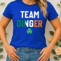 Cute Red Head Team Ginger St Patricks Day Green Irish Flag Funny Gift Women's T-Shirt thumb 2