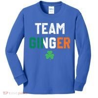 Cute Red Head Team Ginger St Patricks Day Green Irish Flag Funny Gift Kids Long Sleeve Shirt thumb 0