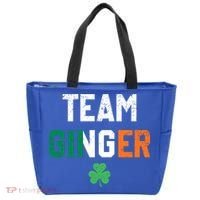 Cute Red Head Team Ginger St Patricks Day Green Irish Flag Funny Gift Tote Bag thumb 0
