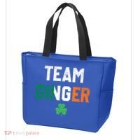 Cute Red Head Team Ginger St Patricks Day Green Irish Flag Funny Gift Tote Bag thumb 3