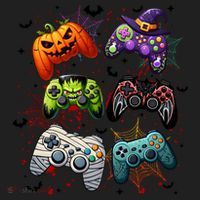 Cool Retro Halloween Gaming Controllers Women's Sweatshirt thumb 2