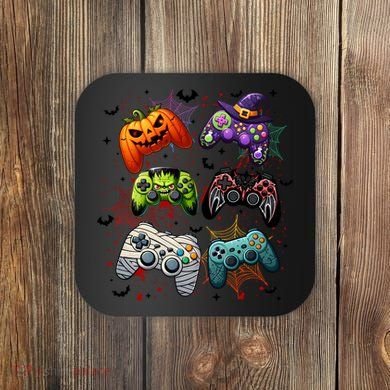 Cool Retro Halloween Gaming Controllers Coaster