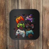 Cool Retro Halloween Gaming Controllers Coaster thumb 0