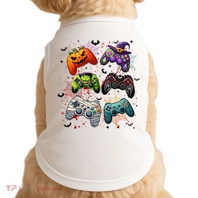 Cool Retro Halloween Gaming Controllers Doggie Tank
