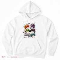 Cool Retro Halloween Gaming Controllers Hoodie thumb 0