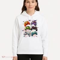 Cool Retro Halloween Gaming Controllers Hoodie thumb 5