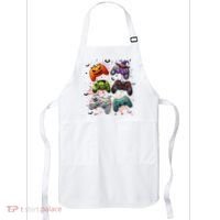 Cool Retro Halloween Gaming Controllers Apron thumb 0