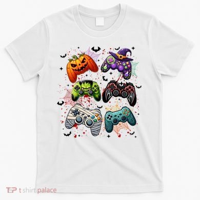 Cool Retro Halloween Gaming Controllers T-Shirt