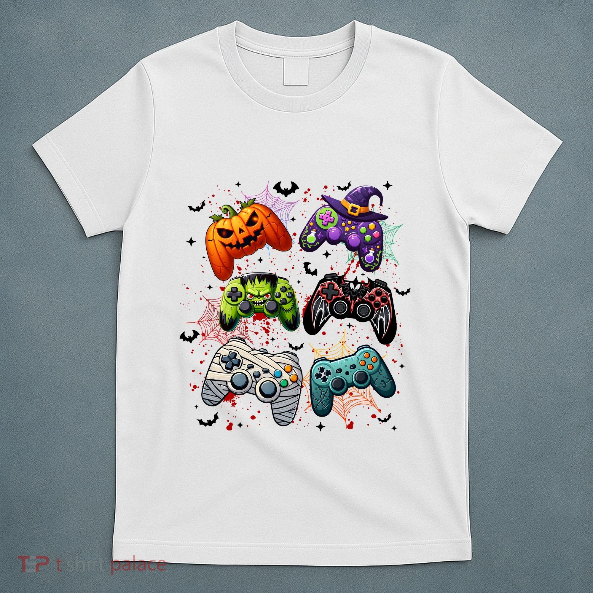 Cool Retro Halloween Gaming Controllers T-Shirt