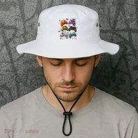 Cool Retro Halloween Gaming Controllers Bucket Hat thumb 2