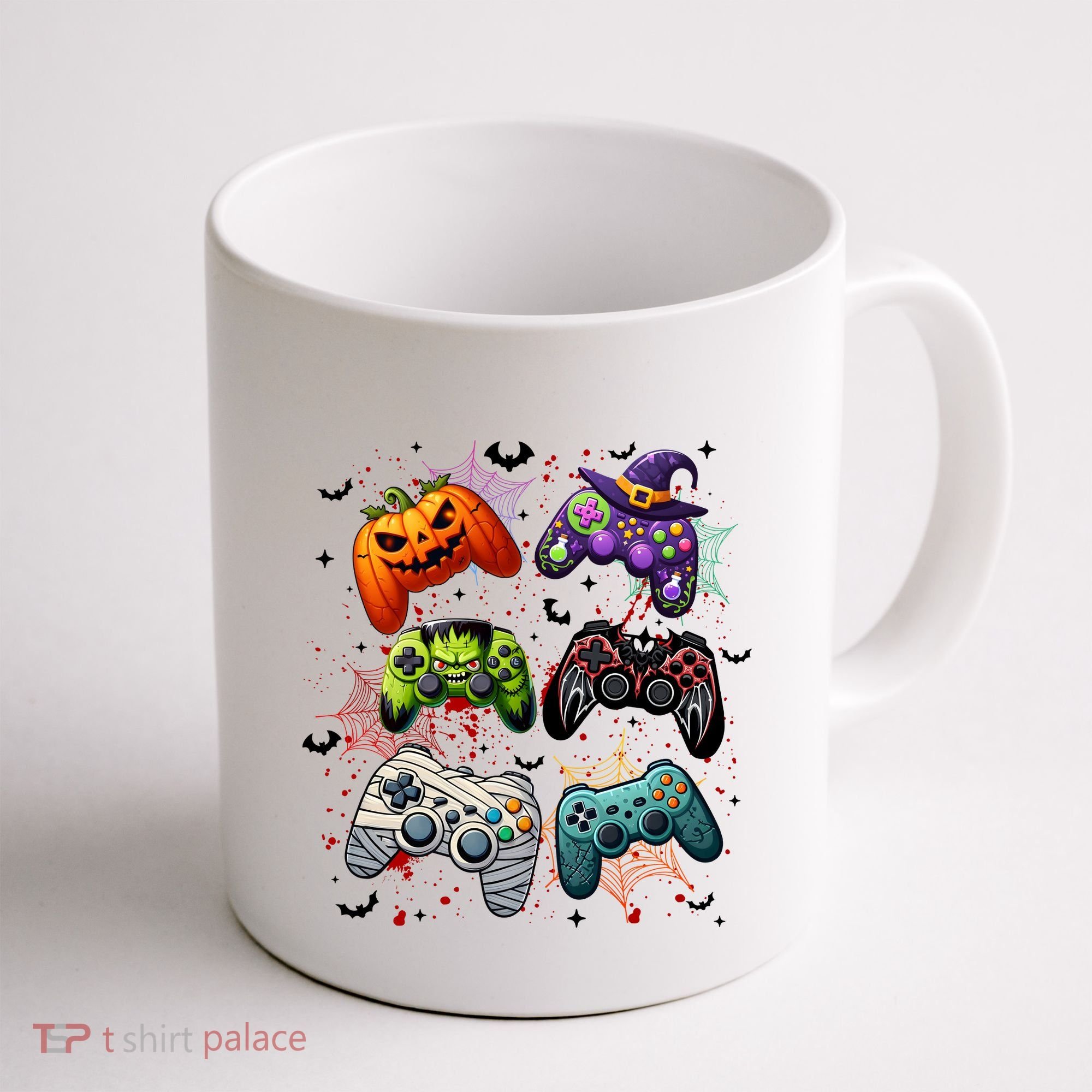 Cool Retro Halloween Gaming Controllers Coffee Mug