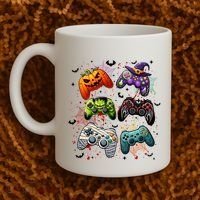 Cool Retro Halloween Gaming Controllers Coffee Mug thumb 2