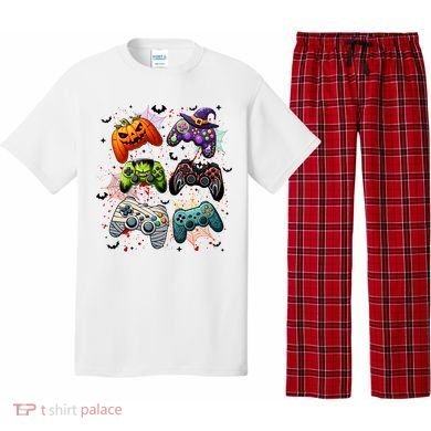 Cool Retro Halloween Gaming Controllers Pajama Set