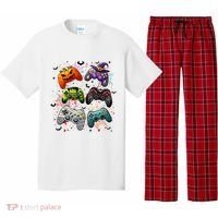 Cool Retro Halloween Gaming Controllers Pajama Set thumb 0