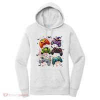 Cool Retro Halloween Gaming Controllers Women's Hoodie thumb 0