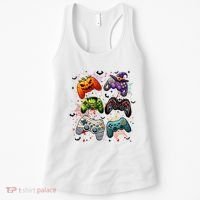 Cool Retro Halloween Gaming Controllers Women's Tank Top thumb 0