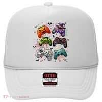 Cool Retro Halloween Gaming Controllers Hat thumb 0