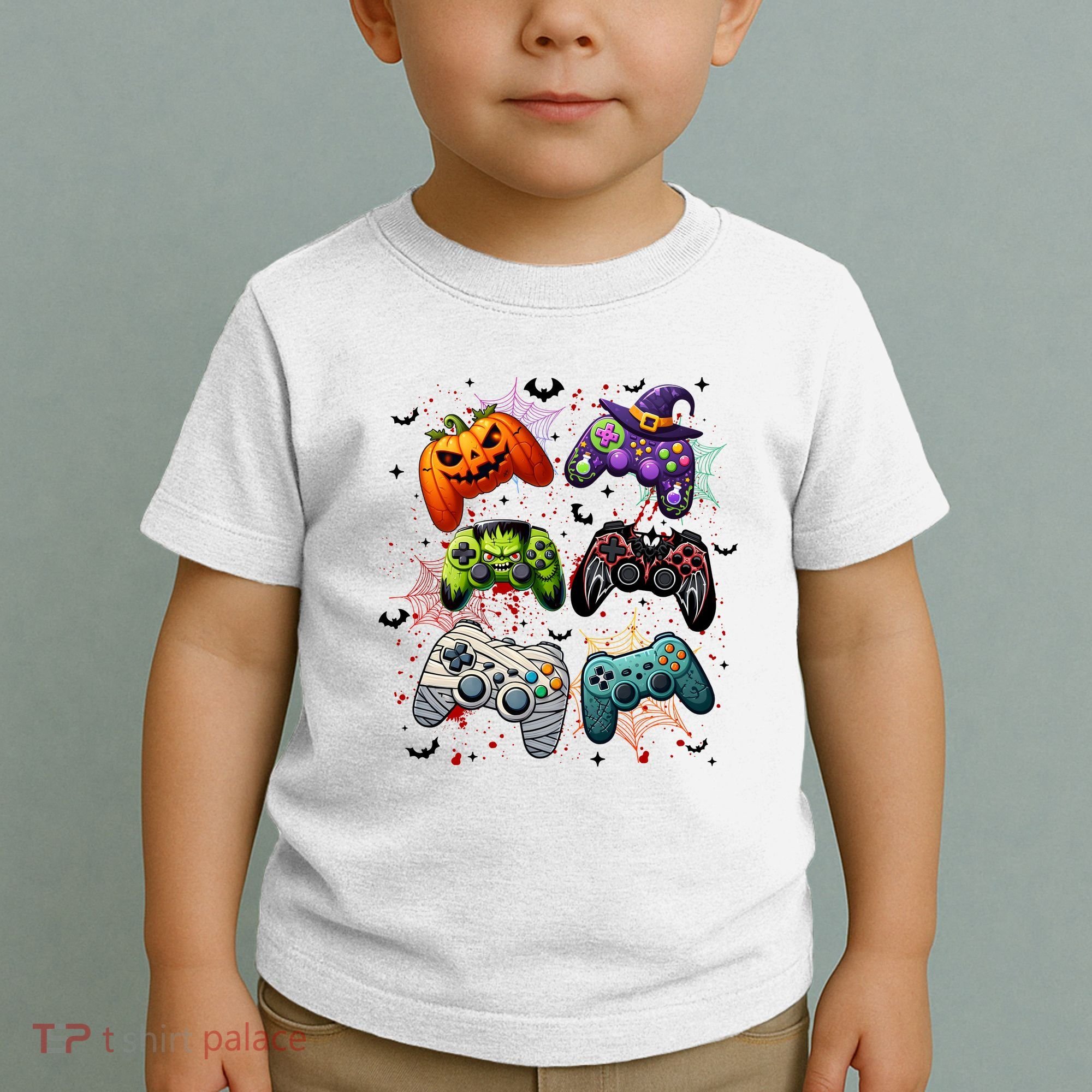 Cool Retro Halloween Gaming Controllers Toddler T-Shirt
