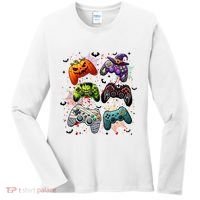 Cool Retro Halloween Gaming Controllers Women's Long Sleeve Shirt thumb 0