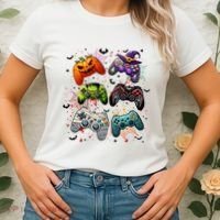 Cool Retro Halloween Gaming Controllers Women's T-Shirt thumb 2