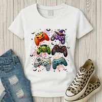 Cool Retro Halloween Gaming Controllers Women's T-Shirt thumb 3
