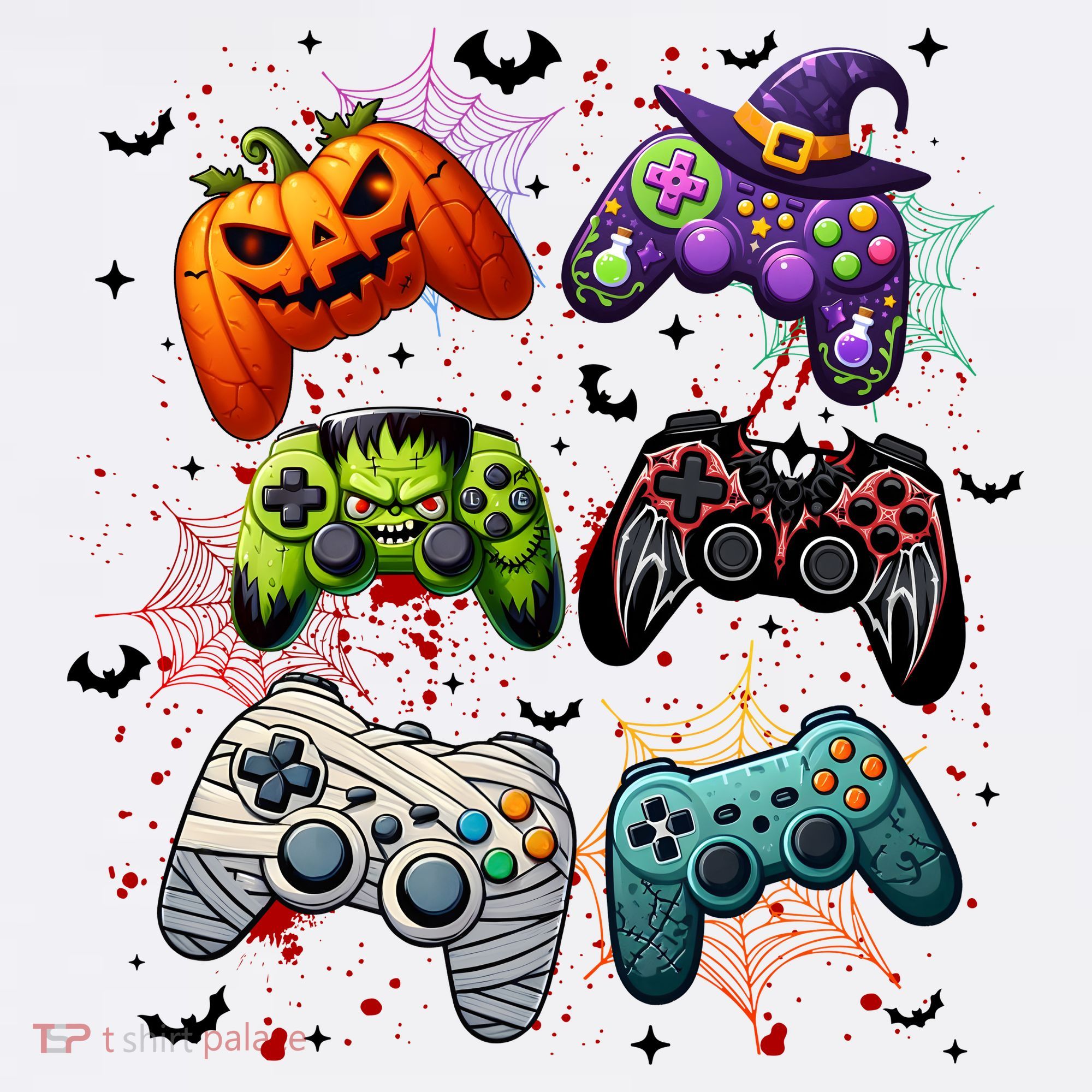 Cool Retro Halloween Gaming Controllers Women's T-Shirt