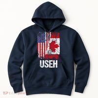 Canadian Roots Half Canadian American Useh Canada Usa Flag Hoodie thumb 0