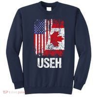 Canadian Roots Half Canadian American Useh Canada Usa Flag Sweatshirt thumb 0