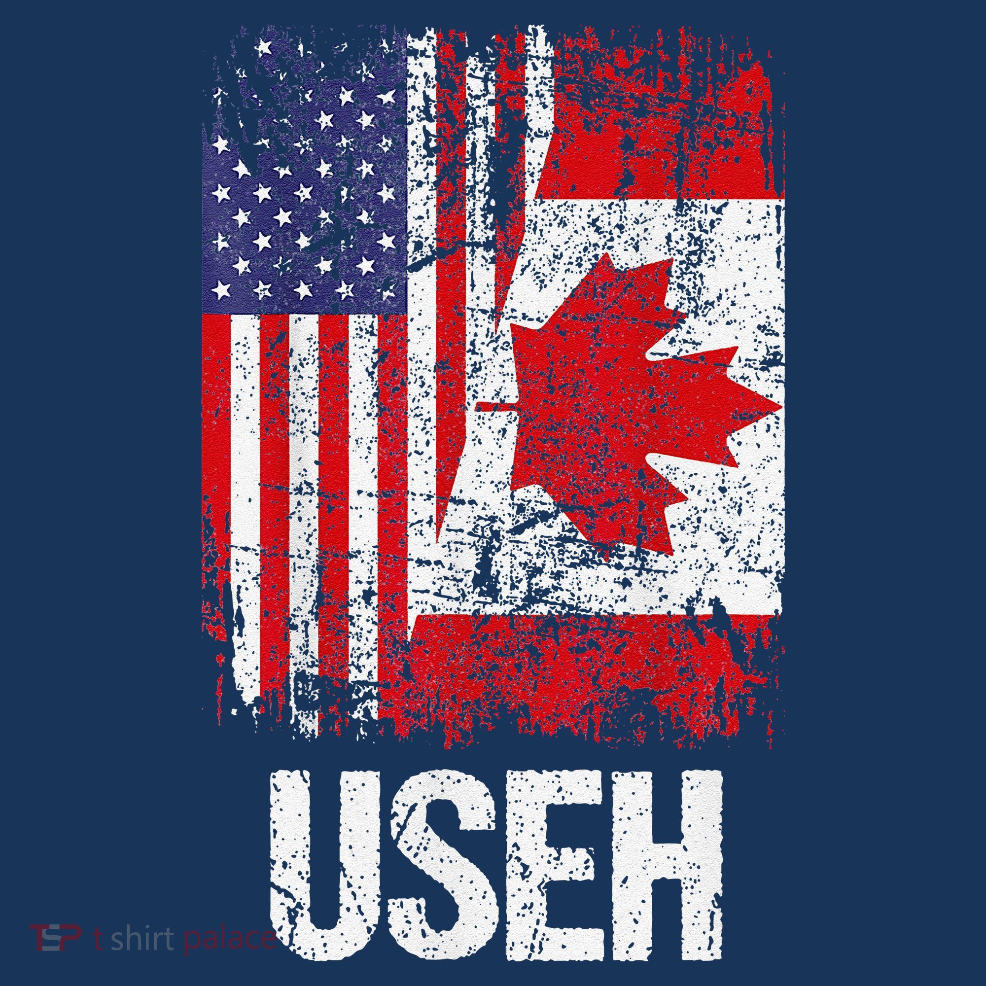 Canadian Roots Half Canadian American Useh Canada Usa Flag Sweatshirt
