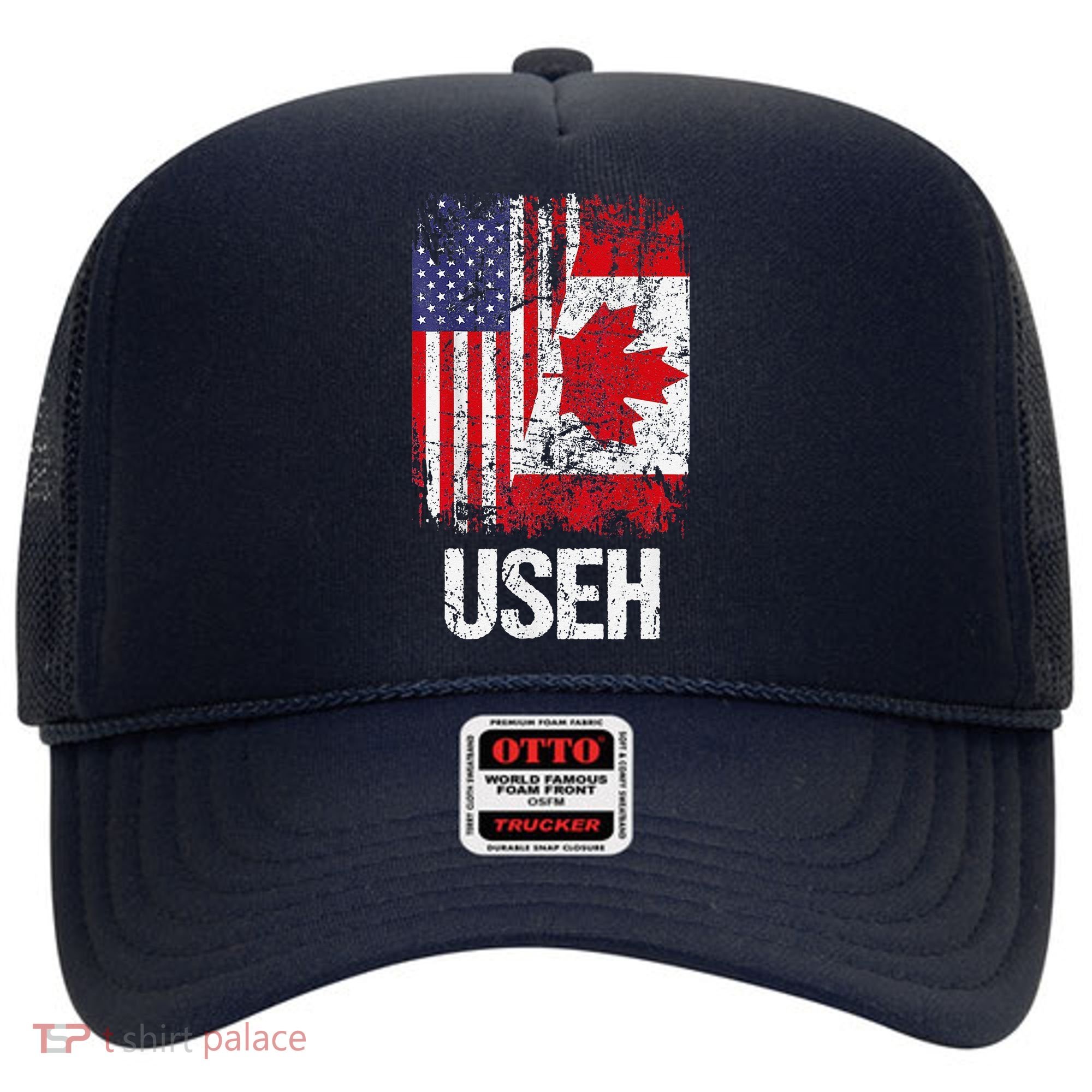 Canadian Roots Half Canadian American Useh Canada Usa Flag Hat