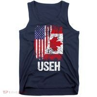 Canadian Roots Half Canadian American Useh Canada Usa Flag Tank Top thumb 0
