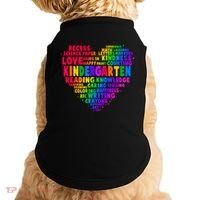 Cute Rainbow Heart Kindergarten Word Art Doggie Tank thumb 0