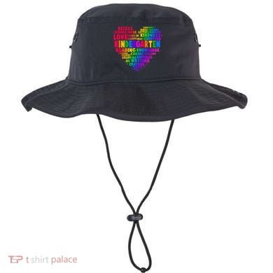 Cute Rainbow Heart Kindergarten Word Art Bucket Hat