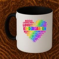 Cute Rainbow Heart Kindergarten Word Art Coffee Mug thumb 2