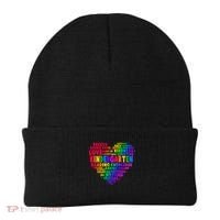 Cute Rainbow Heart Kindergarten Word Art Beanie thumb 0