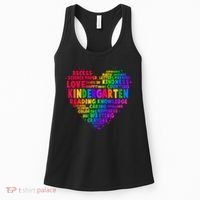 Cute Rainbow Heart Kindergarten Word Art Women's Tank Top thumb 0