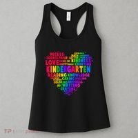 Cute Rainbow Heart Kindergarten Word Art Women's Tank Top thumb 3
