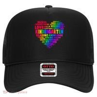 Cute Rainbow Heart Kindergarten Word Art Hat thumb 0