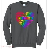 Cute Rainbow Heart Kindergarten Word Art Sweatshirt thumb 0