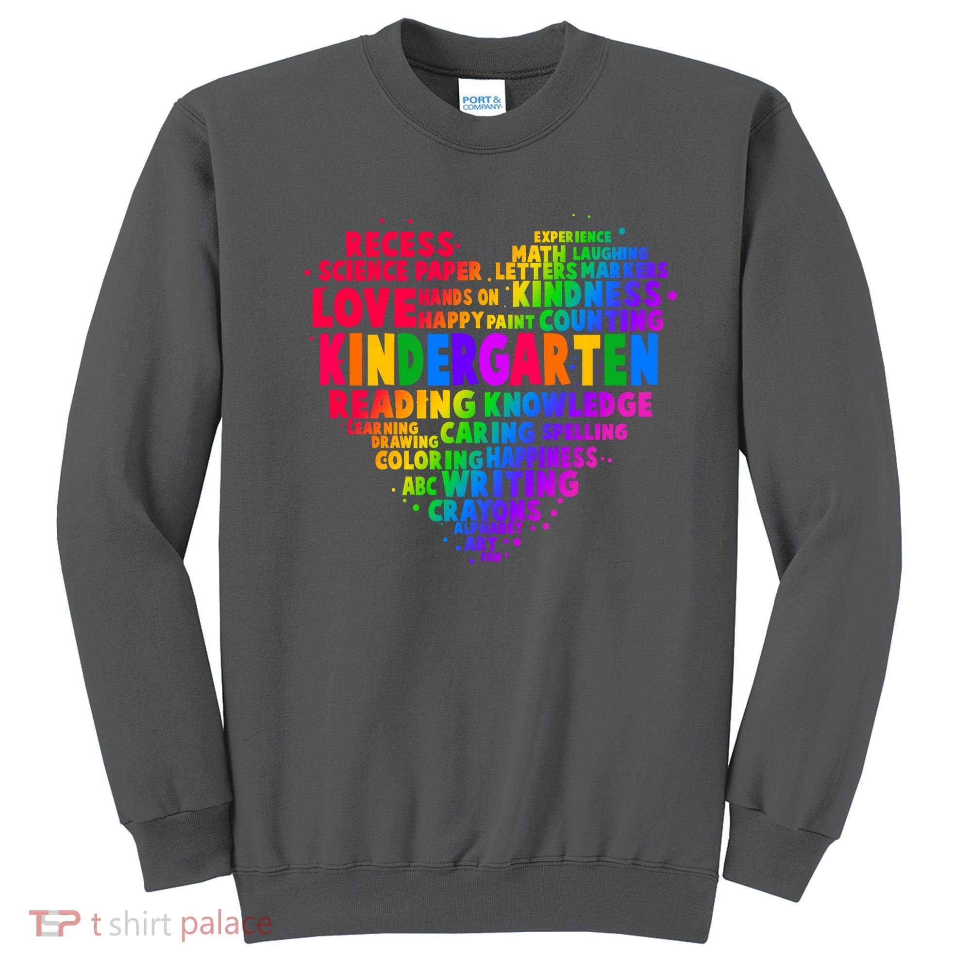 Cute Rainbow Heart Kindergarten Word Art Sweatshirt