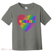 Cute Rainbow Heart Kindergarten Word Art Toddler T-Shirt thumb 0