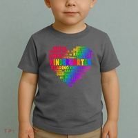 Cute Rainbow Heart Kindergarten Word Art Toddler T-Shirt thumb 2