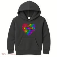 Cute Rainbow Heart Kindergarten Word Art Kids Hoodie thumb 0