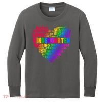 Cute Rainbow Heart Kindergarten Word Art Kids Long Sleeve Shirt thumb 0