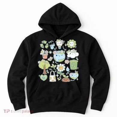 Cute Retro Hippie Celebrate Earth Day Hoodie