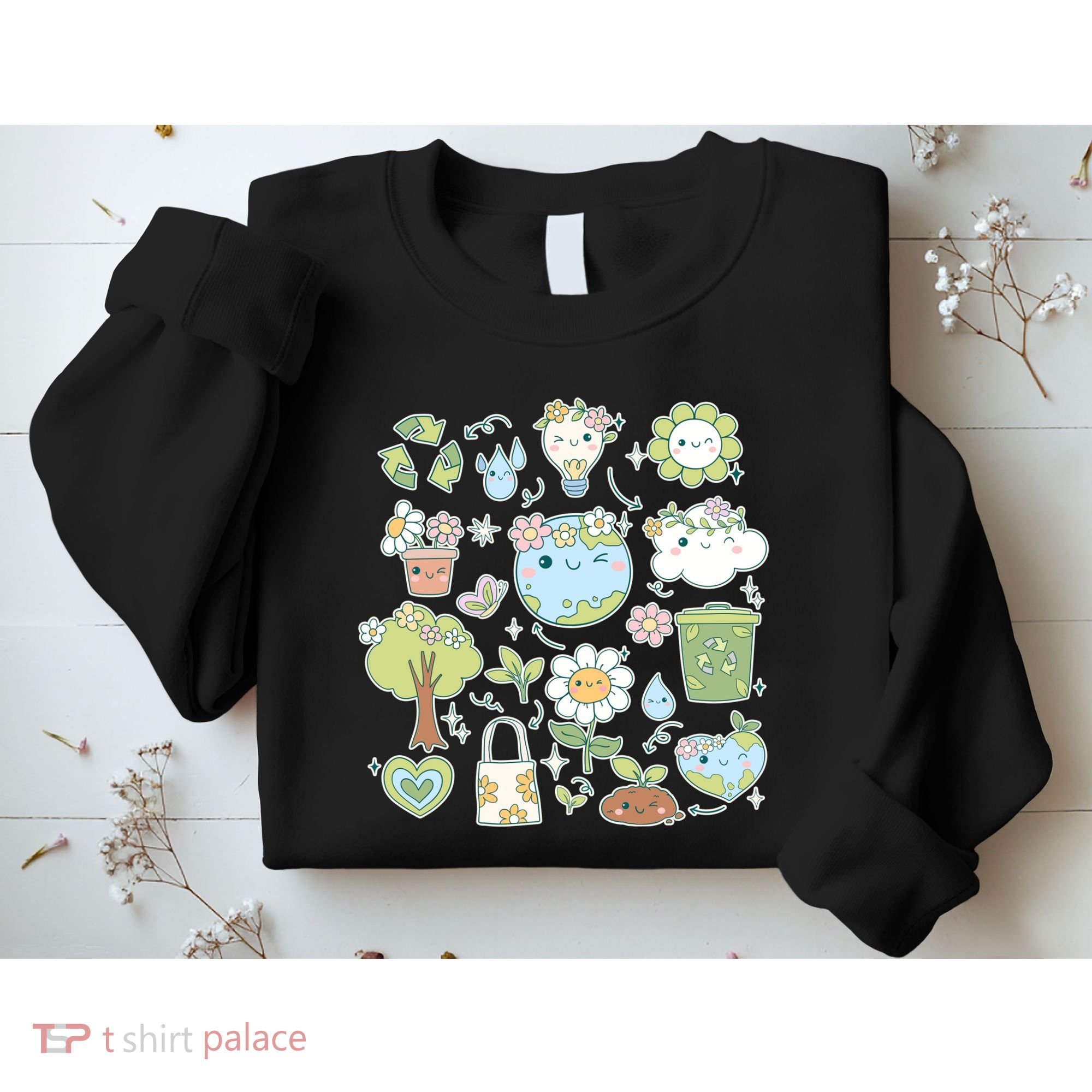 Cute Retro Hippie Celebrate Earth Day Sweatshirt
