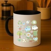 Cute Retro Hippie Celebrate Earth Day Coffee Mug thumb 4